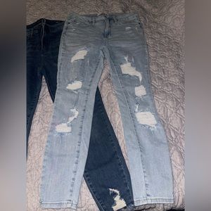 2 pair of Judy Blues distressed jeans